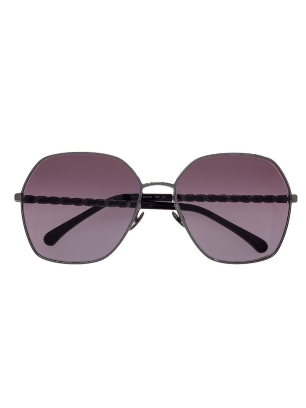 Chanel Logo Sunglasses Acetate Leather Eyewear